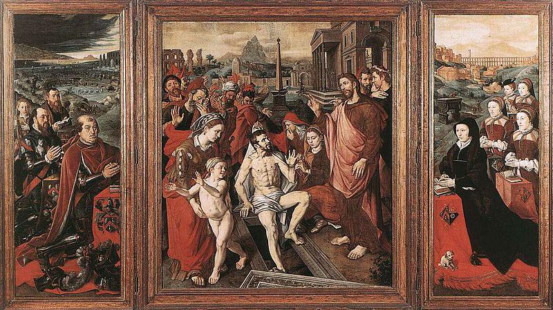 VERSPRONCK, Jan Cornelisz Triptych of the Micault Family oil painting picture
